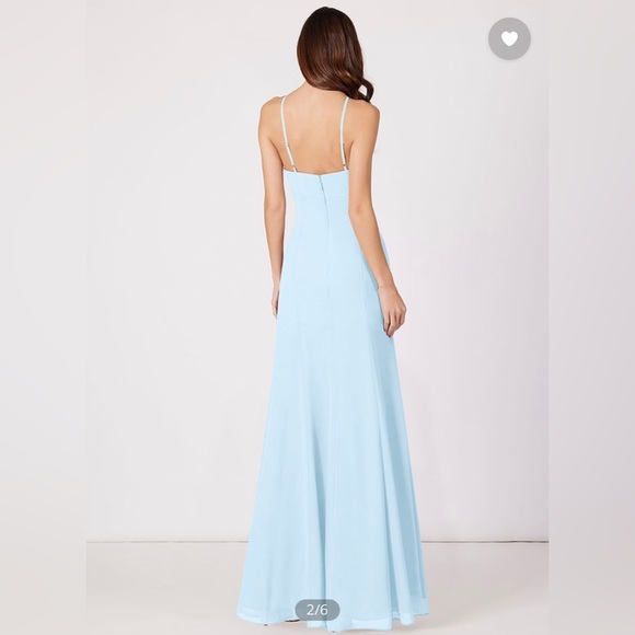 Azazie Sky Blue Livy - Picture 5 of 9